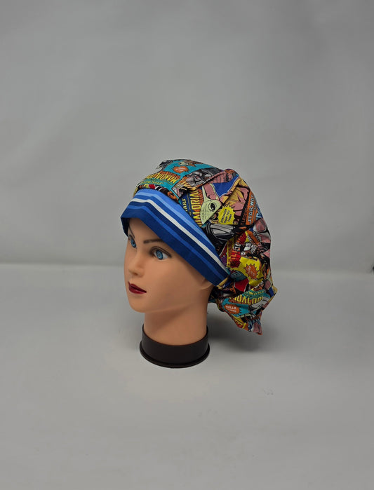 Adjustable Bouffant Scrub Cap. Galaxy Characters