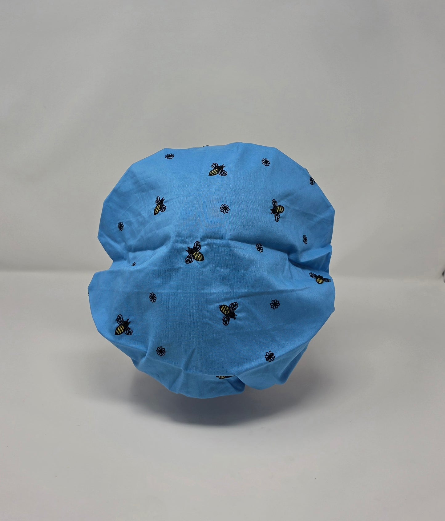 Adjustable Bouffant Scrub Cap. Embroidered Bees