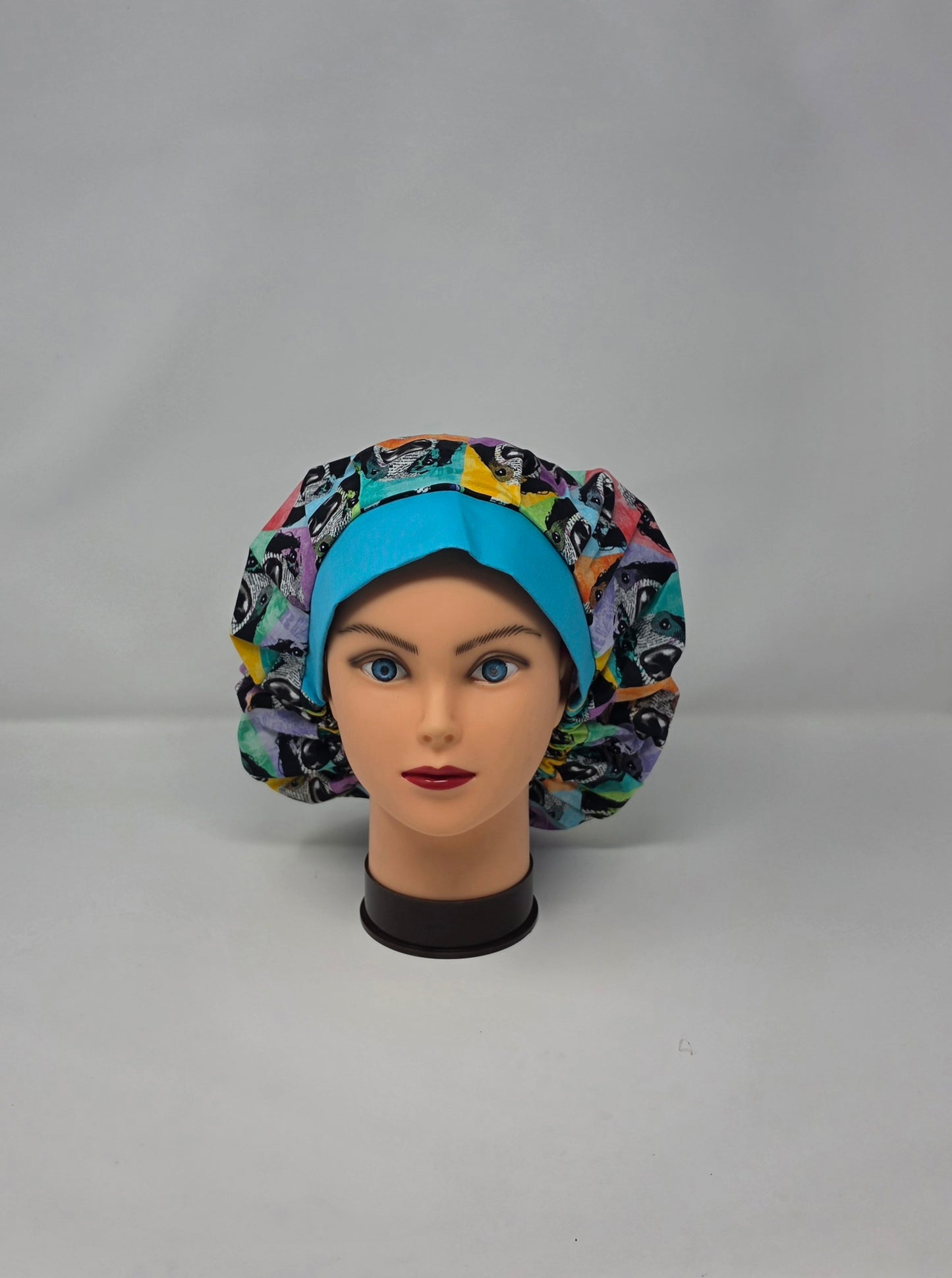 Adjustable Bouffant Scrub Cap. Colorful Dog