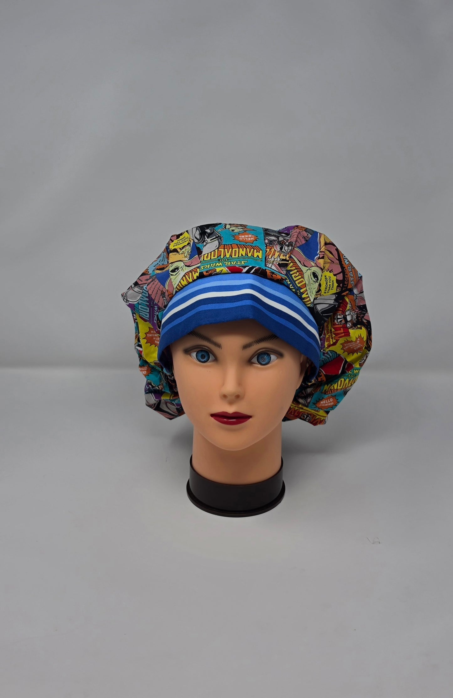 Adjustable Bouffant Scrub Cap. Galaxy Characters
