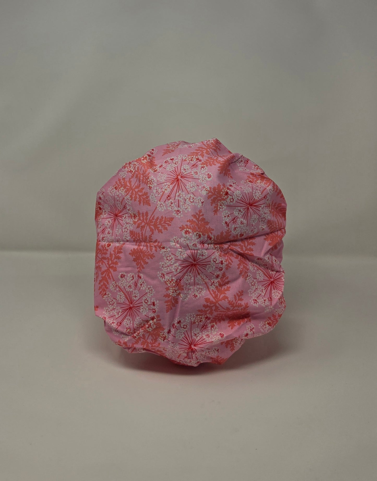 Adjustable Bouffant Scrub Cap. Pink Dandelions