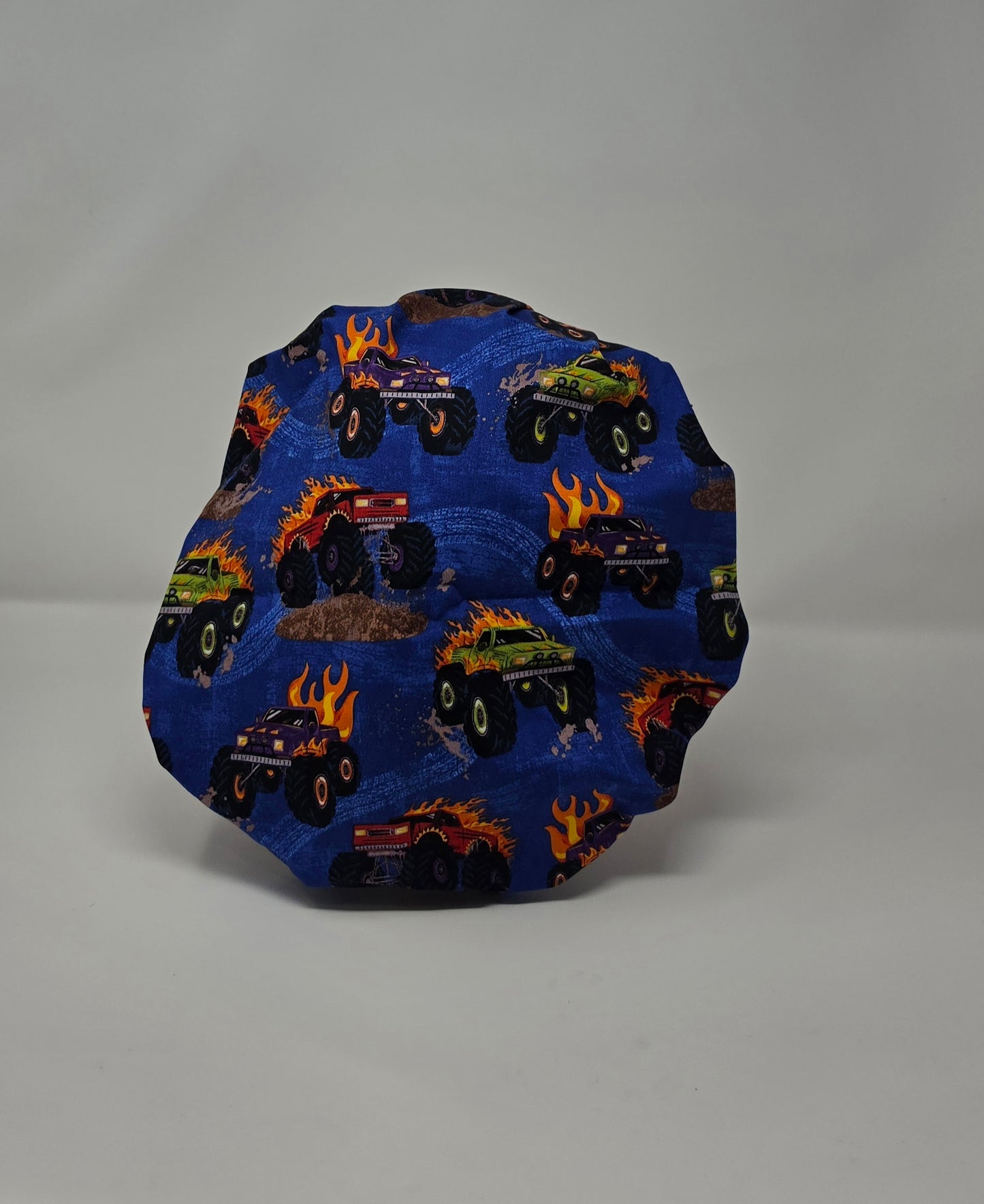 Adjustable Bouffant Scrub Cap. Monster Trucks