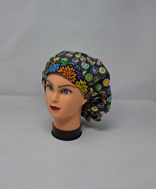 Adjustable Bouffant Scrub Cap. Bottle Caps