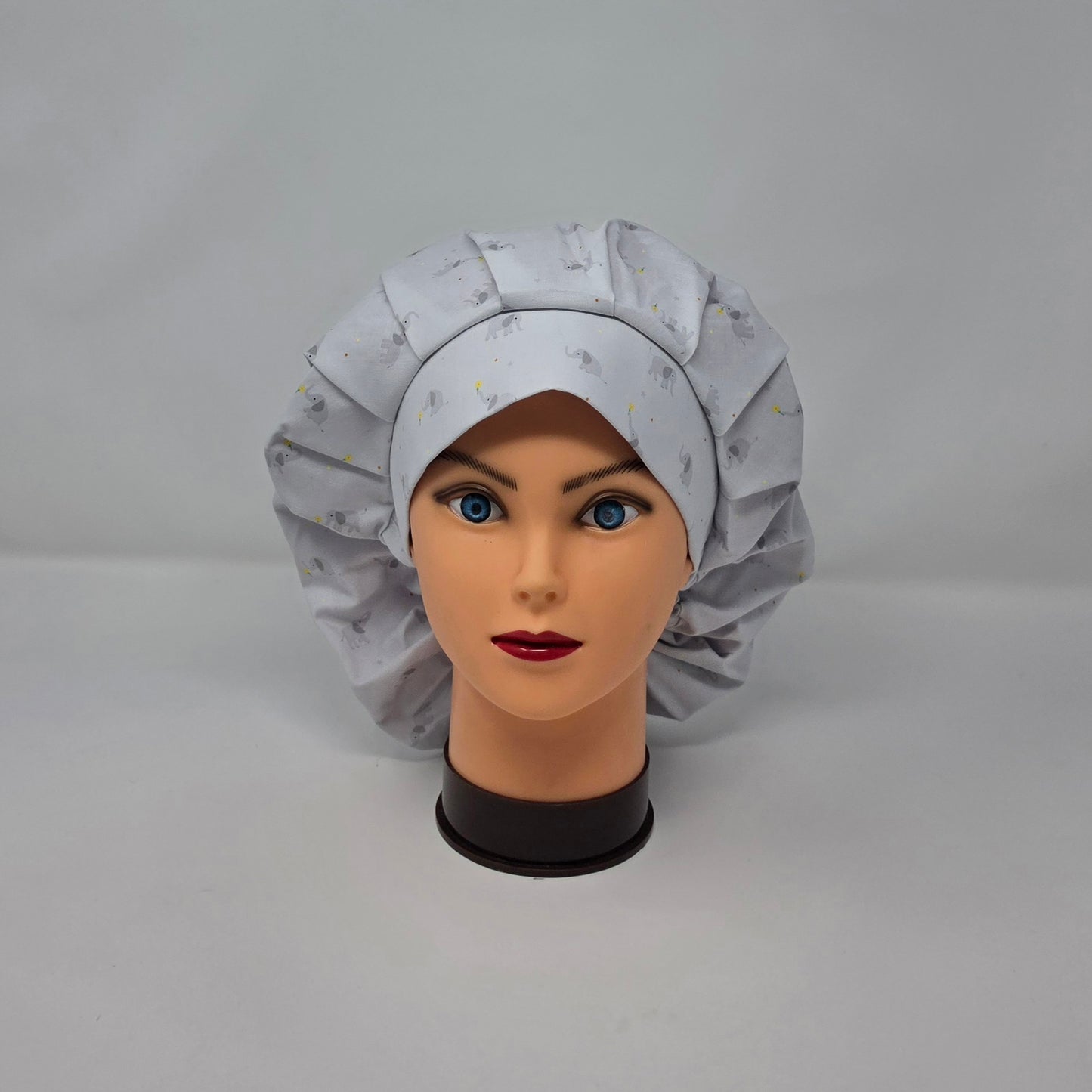Adjustable Bouffant Scrub Cap. Dainty Elephant