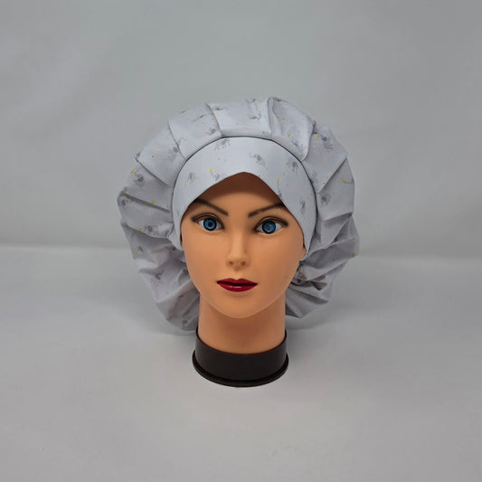 Adjustable Bouffant Scrub Cap. Dainty Elephant