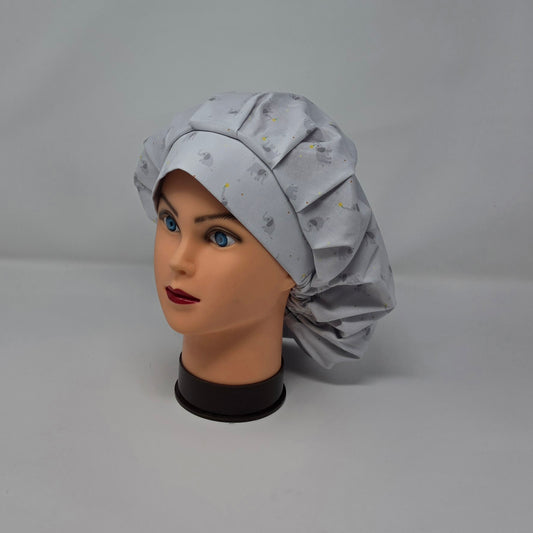 Adjustable Bouffant Scrub Cap. Dainty Elephant