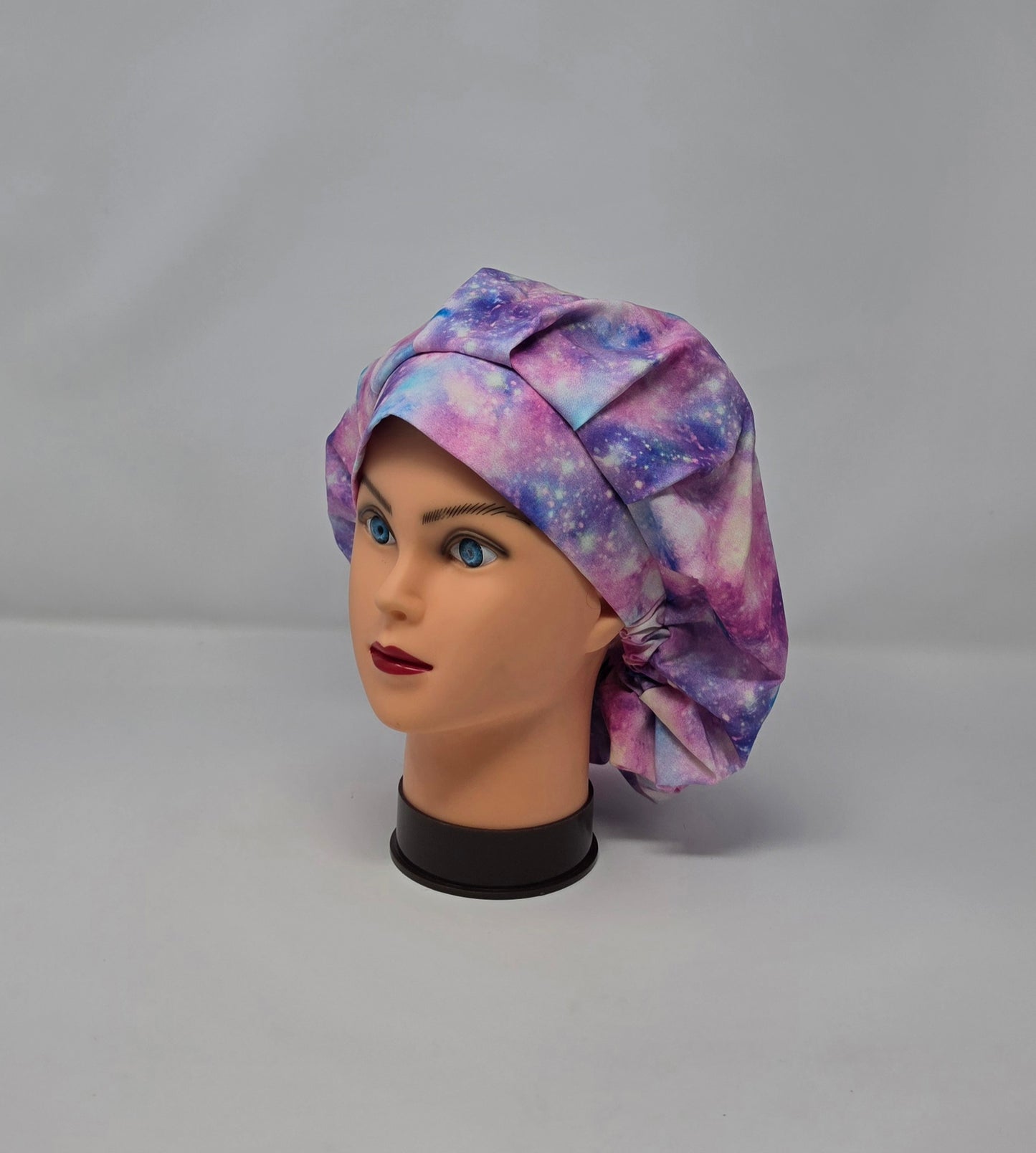 Adjustable Bouffant Scrub Cap. Pink/Purple Galaxy