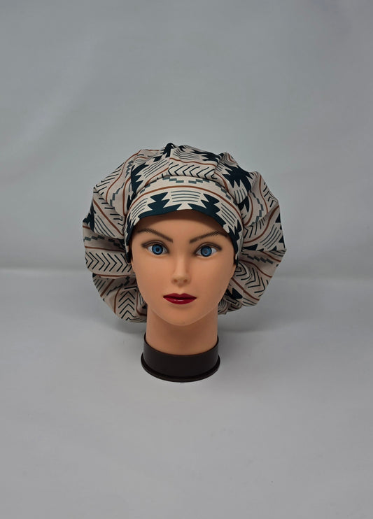 Adjustable Bouffant Scrub Cap. Aztec 2