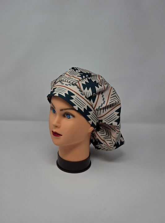 Adjustable Bouffant Scrub Cap. Aztec 2