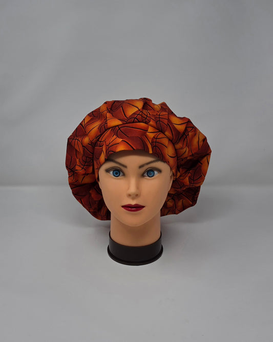 Adjustable Bouffant Scrub Cap. Basketball