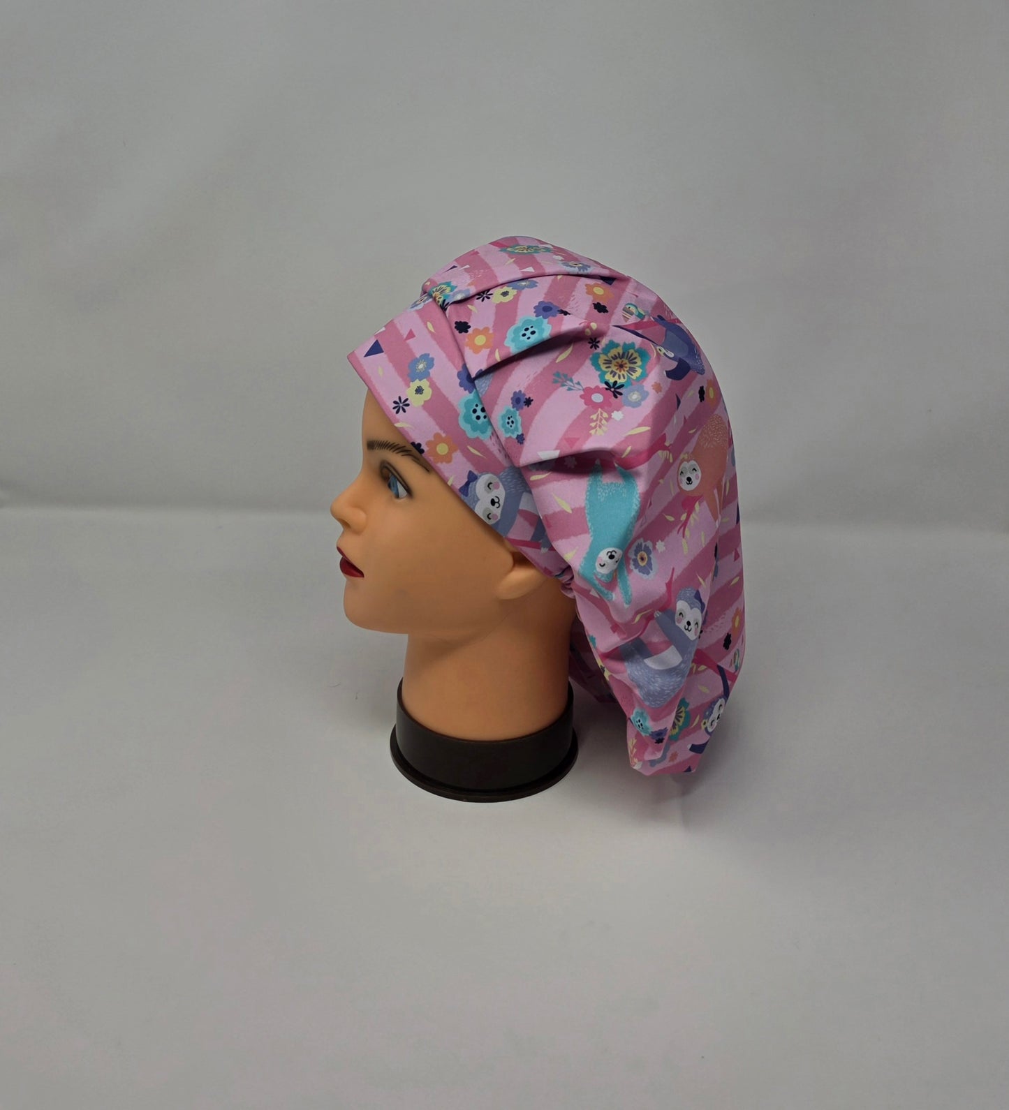Adjustable Bouffant Scrub Cap. Sloths