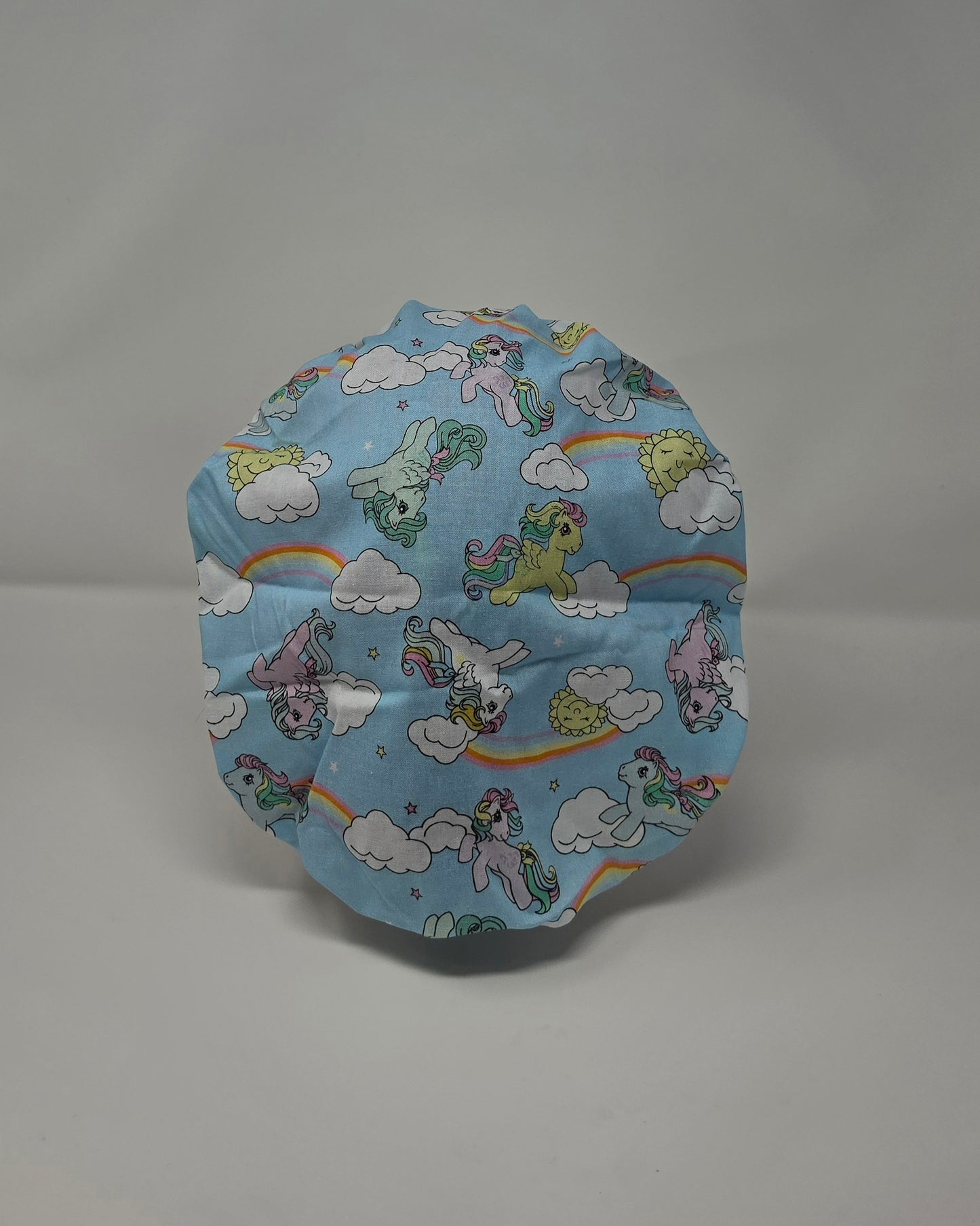 Adjustable Bouffant Scrub Cap. Rainbow Ponies