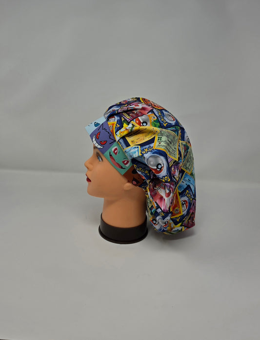 Adjustable Bouffant Scrub Cap with game cards