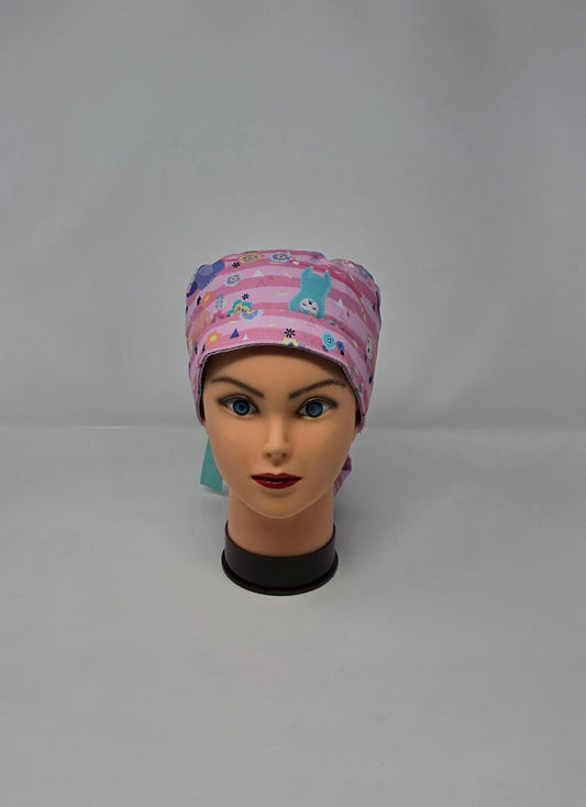 Ponytail Scrub Cap. Sloths