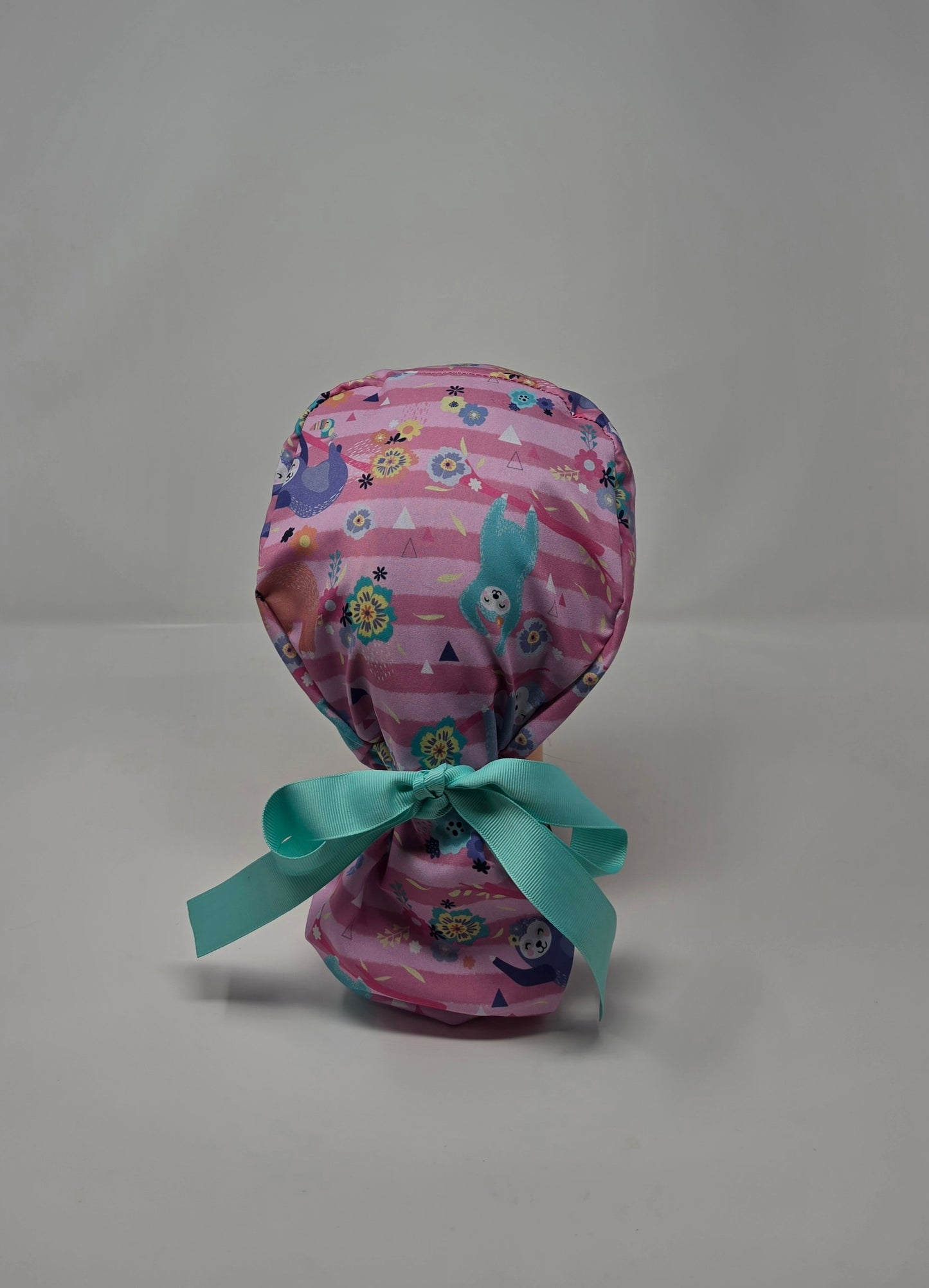 Ponytail Scrub Cap. Sloths