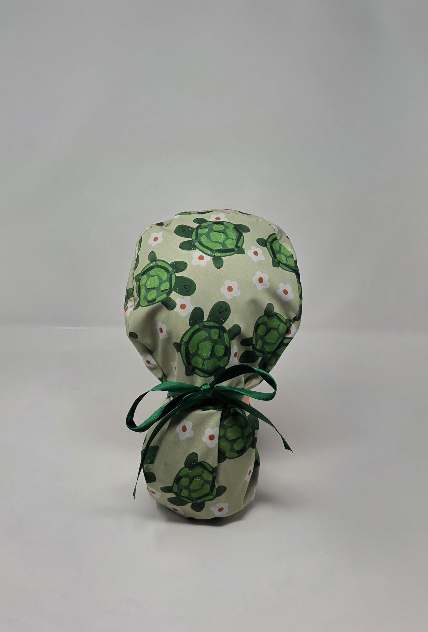 Ponytail Scrub Cap. Turtles