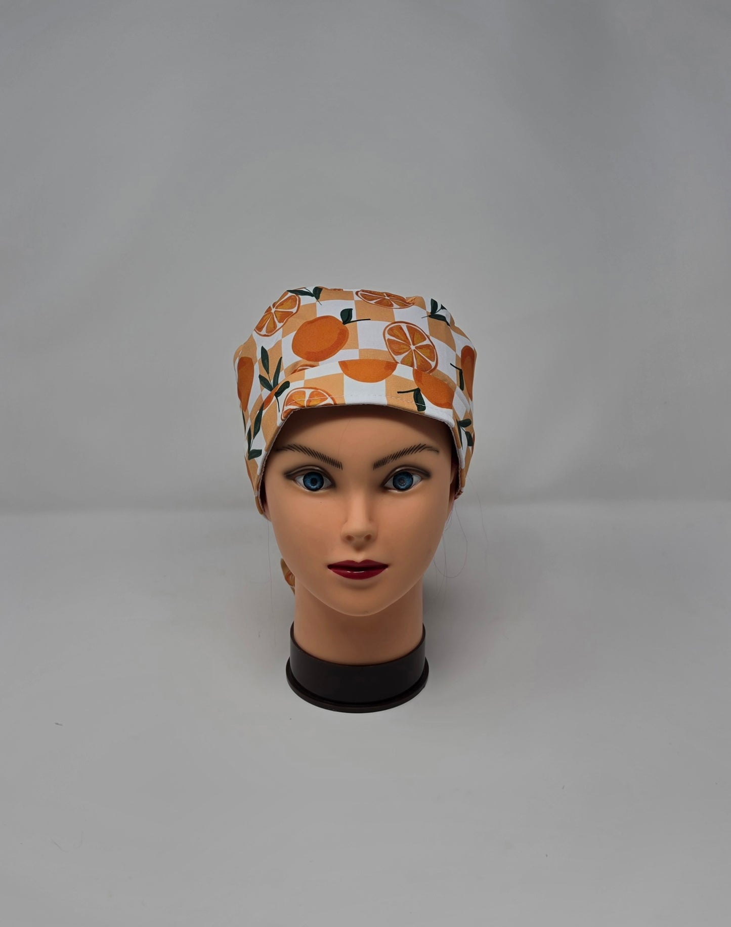 Ponytail Scrub Cap. Oranges