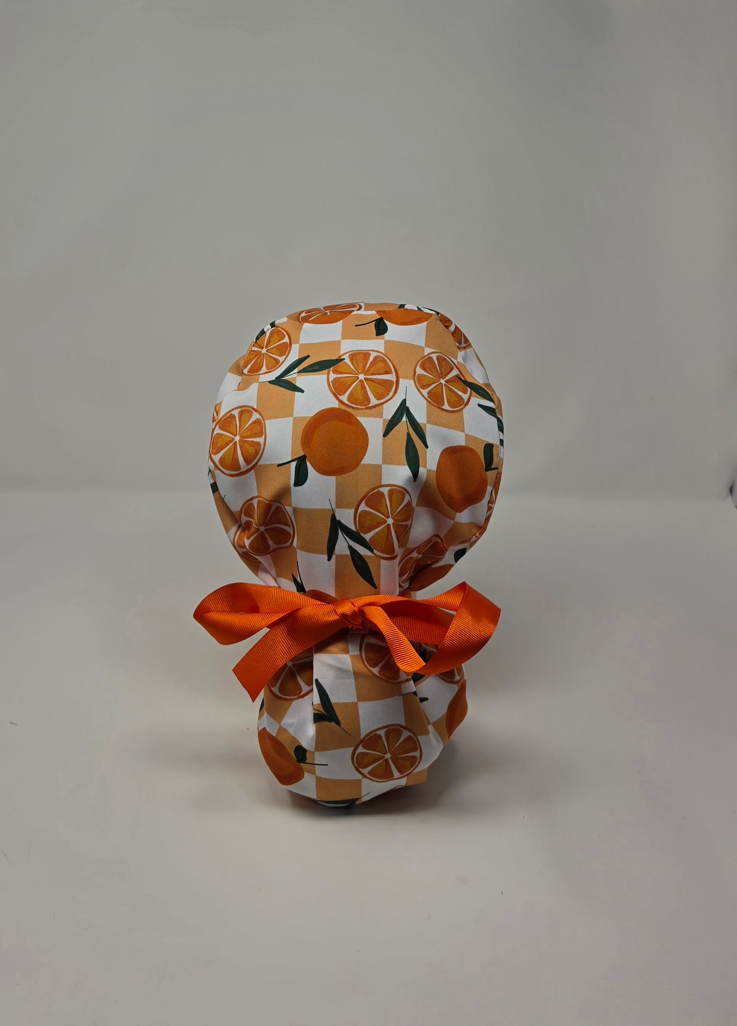 Ponytail Scrub Cap. Oranges