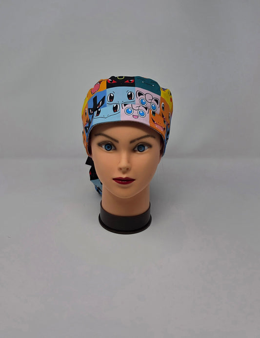 Ponytail Scrub Cap. Pocket Monsters