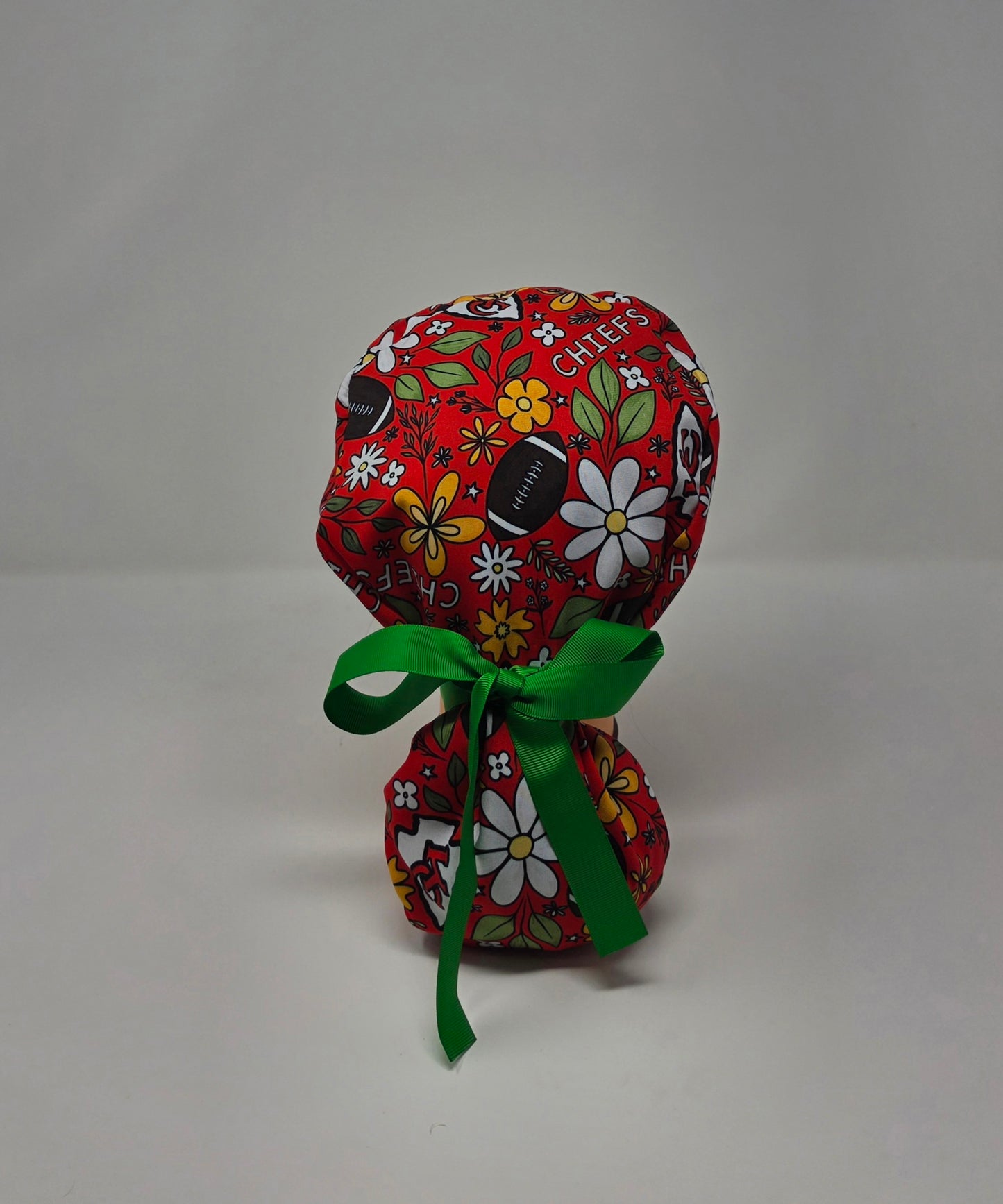 Ponytail Scrub Cap. KC Football