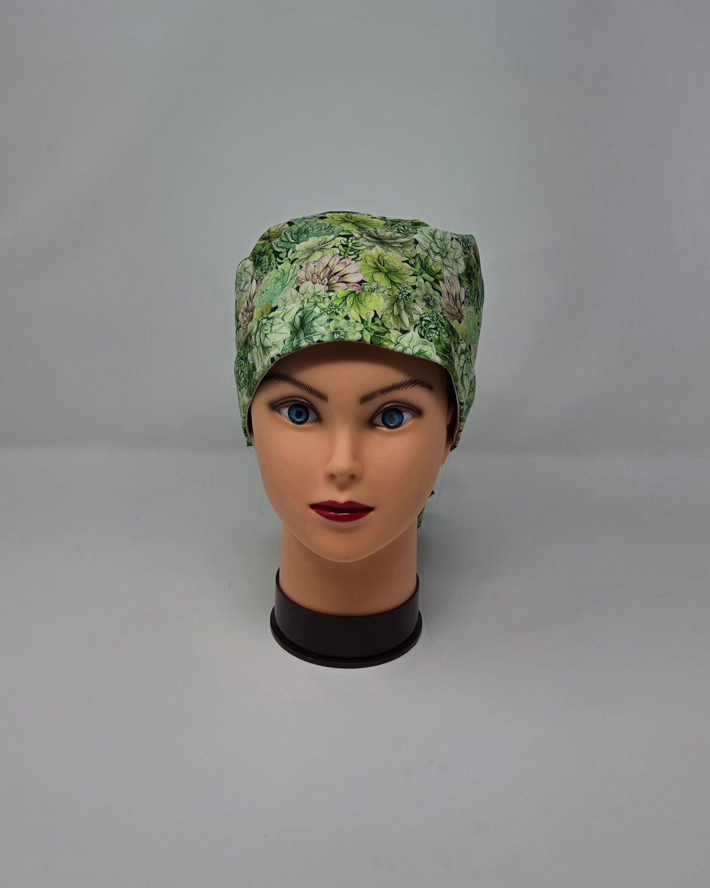 Ponytail Scrub Cap. Succulents