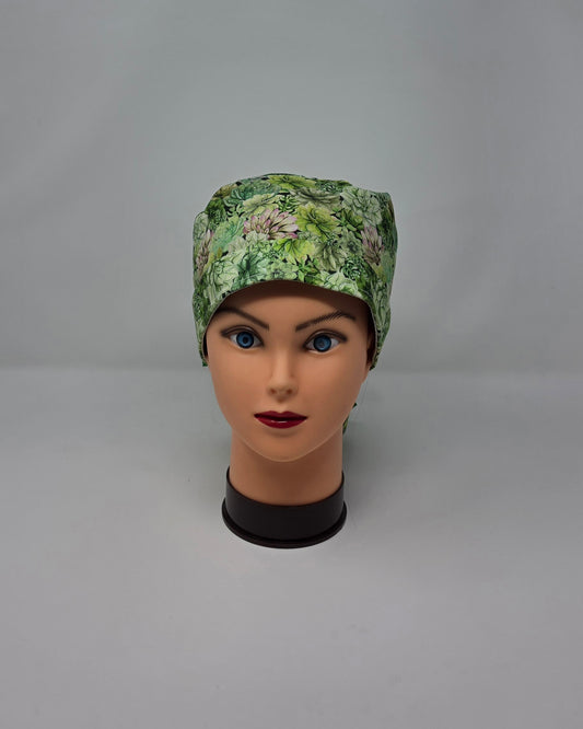 Ponytail Scrub Cap. Succulents