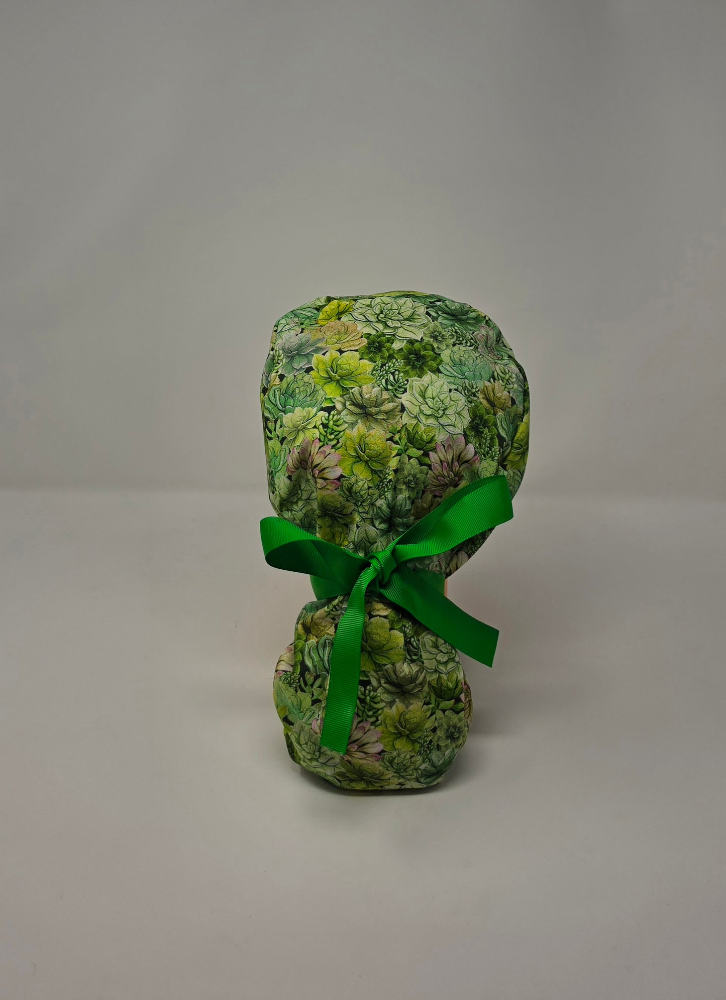 Ponytail Scrub Cap. Succulents