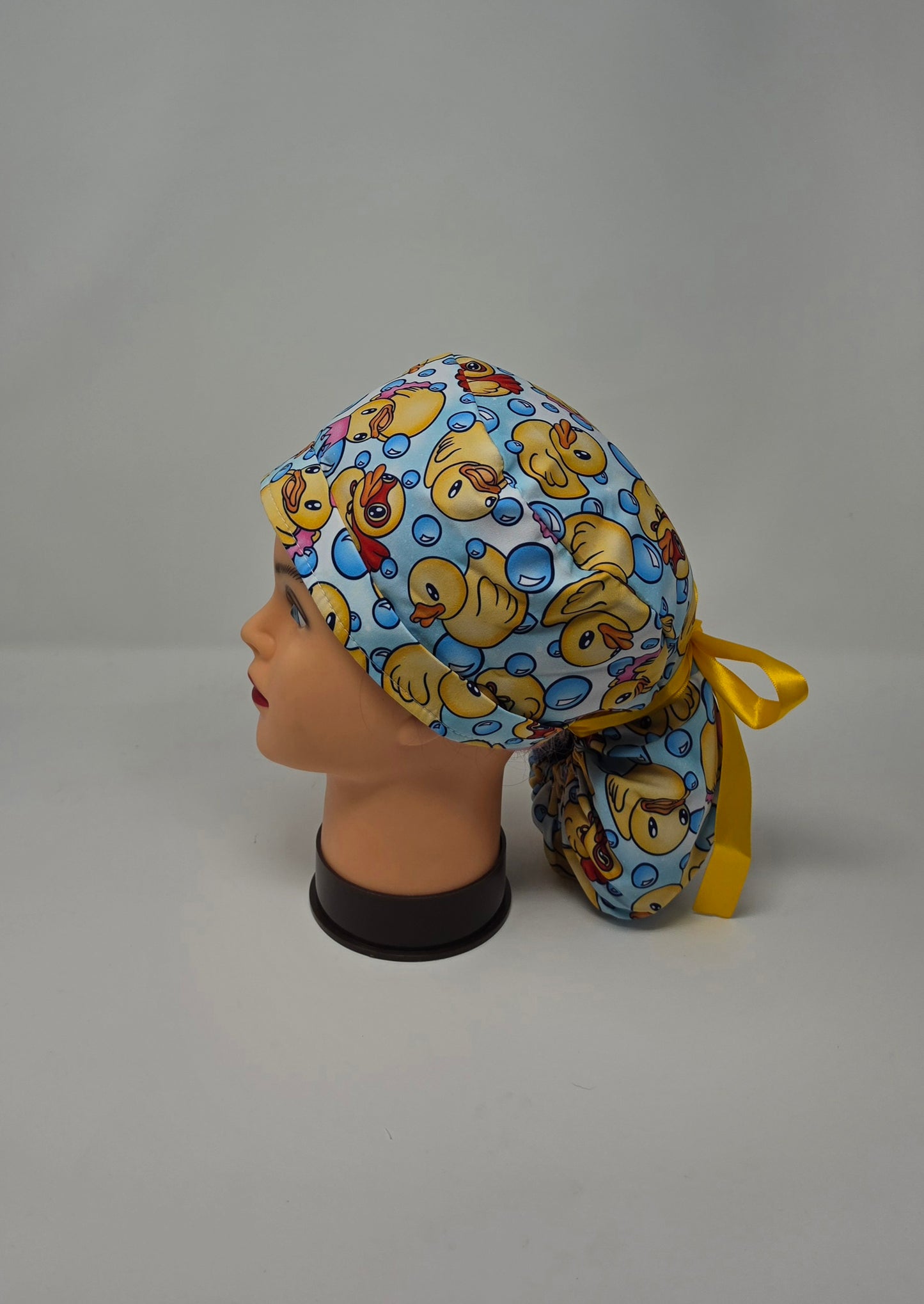 Ponytail Scrub Cap. Rubber Ducks