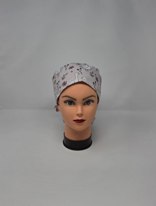 Ponytail Scrub Cap. Porch Goose