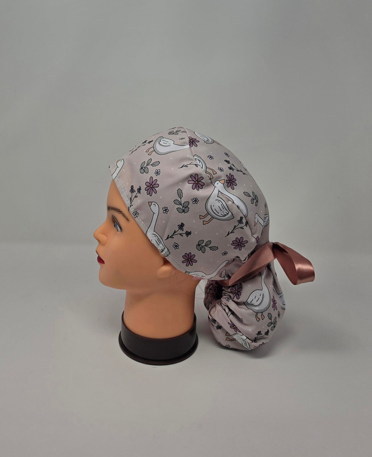 Ponytail Scrub Cap. Porch Goose
