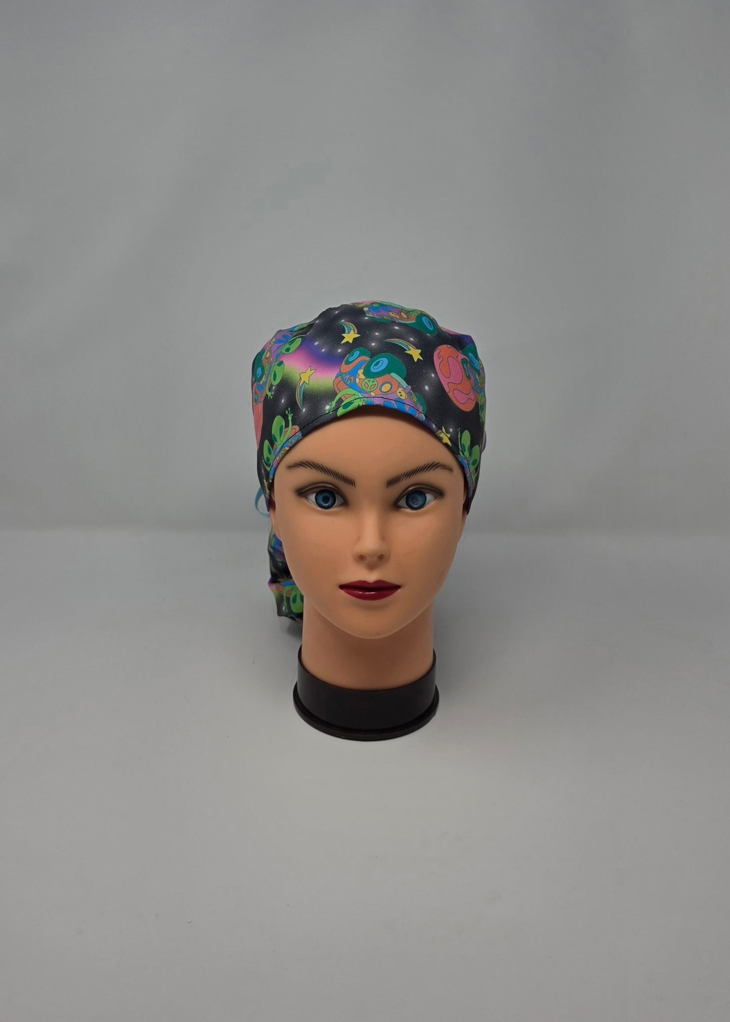 Ponytail Scrub Cap. Alien