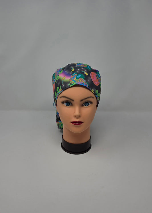 Ponytail Scrub Cap. Alien