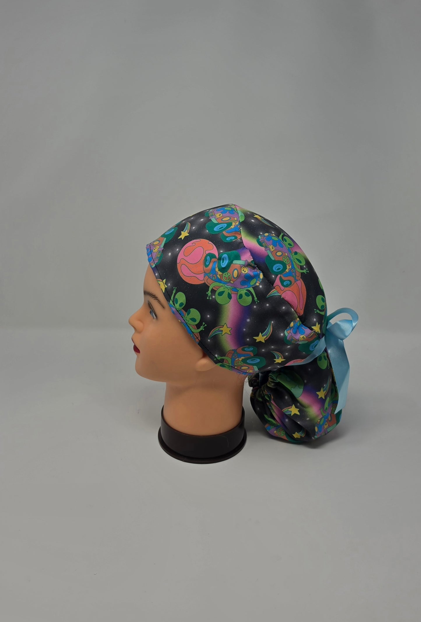 Ponytail Scrub Cap. Alien