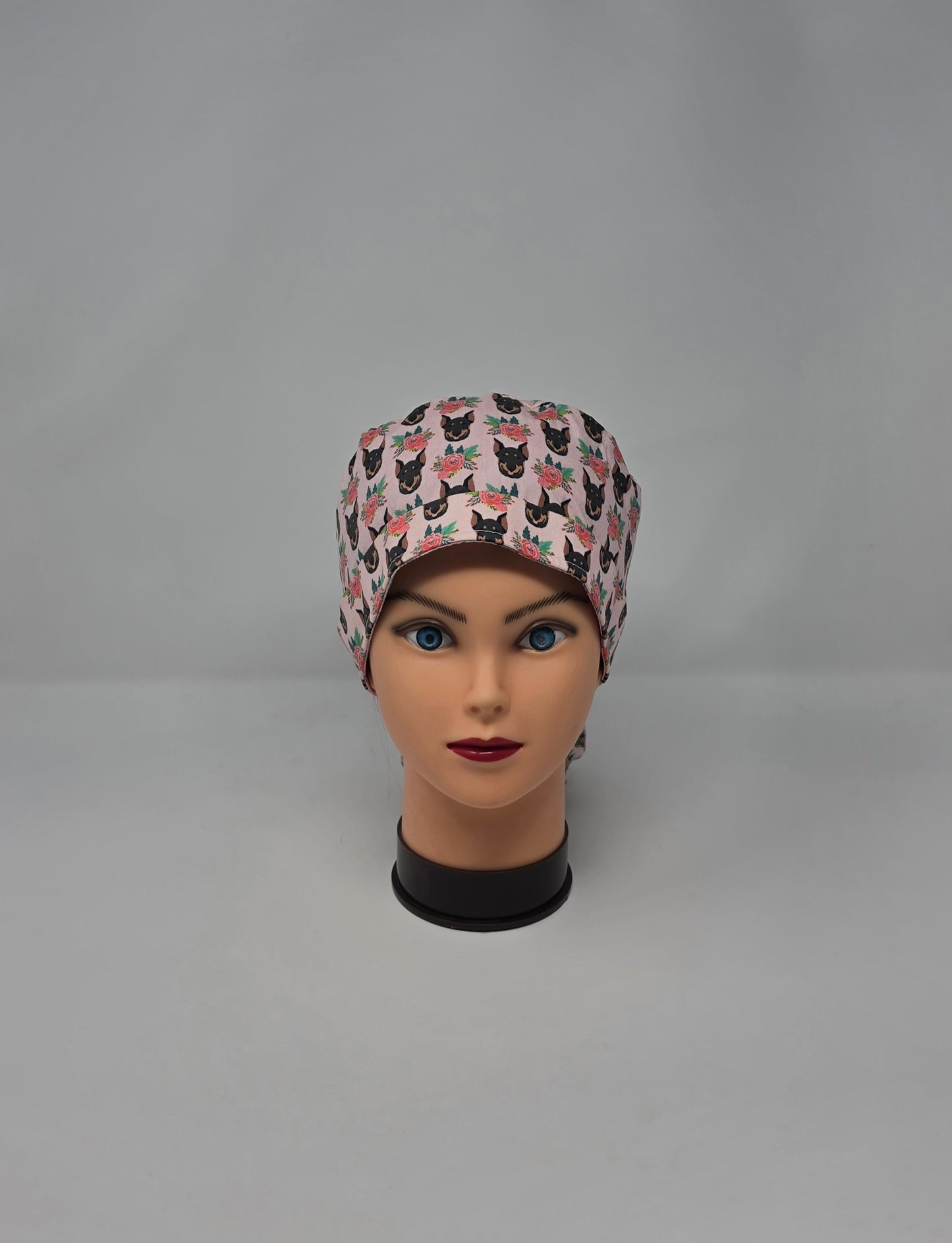 Ponytail Scrub Cap. Doberman