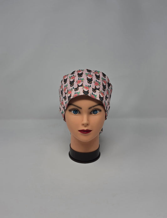 Ponytail Scrub Cap. Doberman