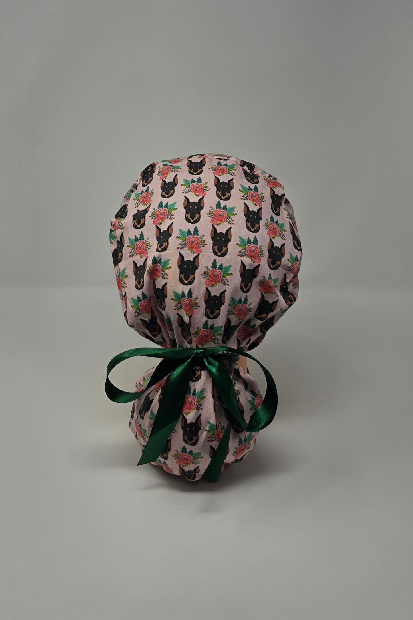 Ponytail Scrub Cap. Doberman