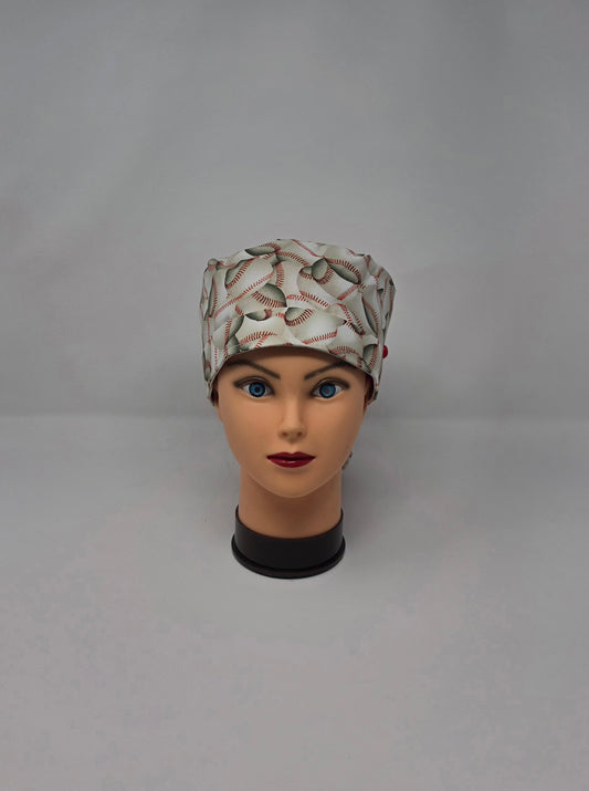 Ponytail Scrub Cap. Baseball