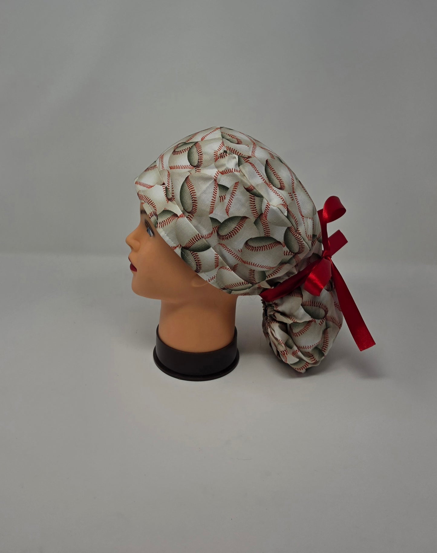 Ponytail Scrub Cap. Baseball