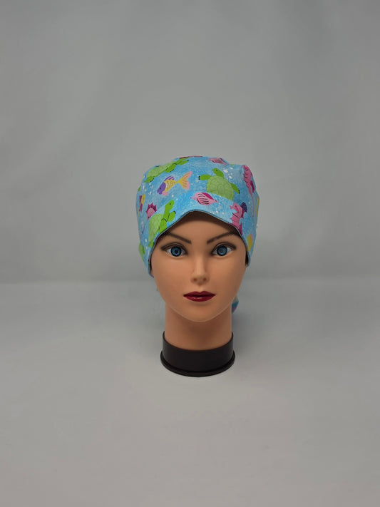 Ponytail Scrub Cap. Underwater