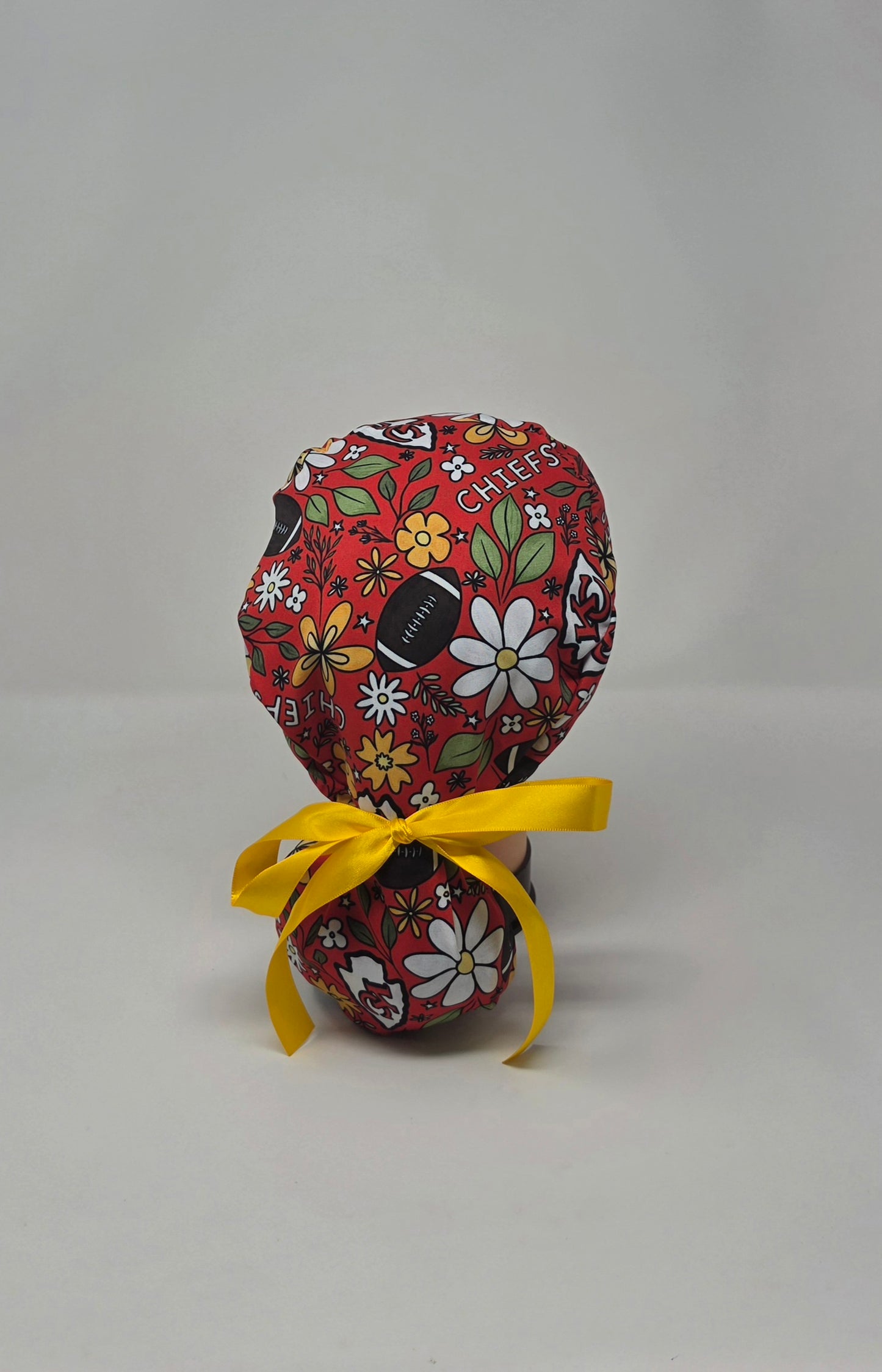 Ponytail Scrub Cap. KC Football