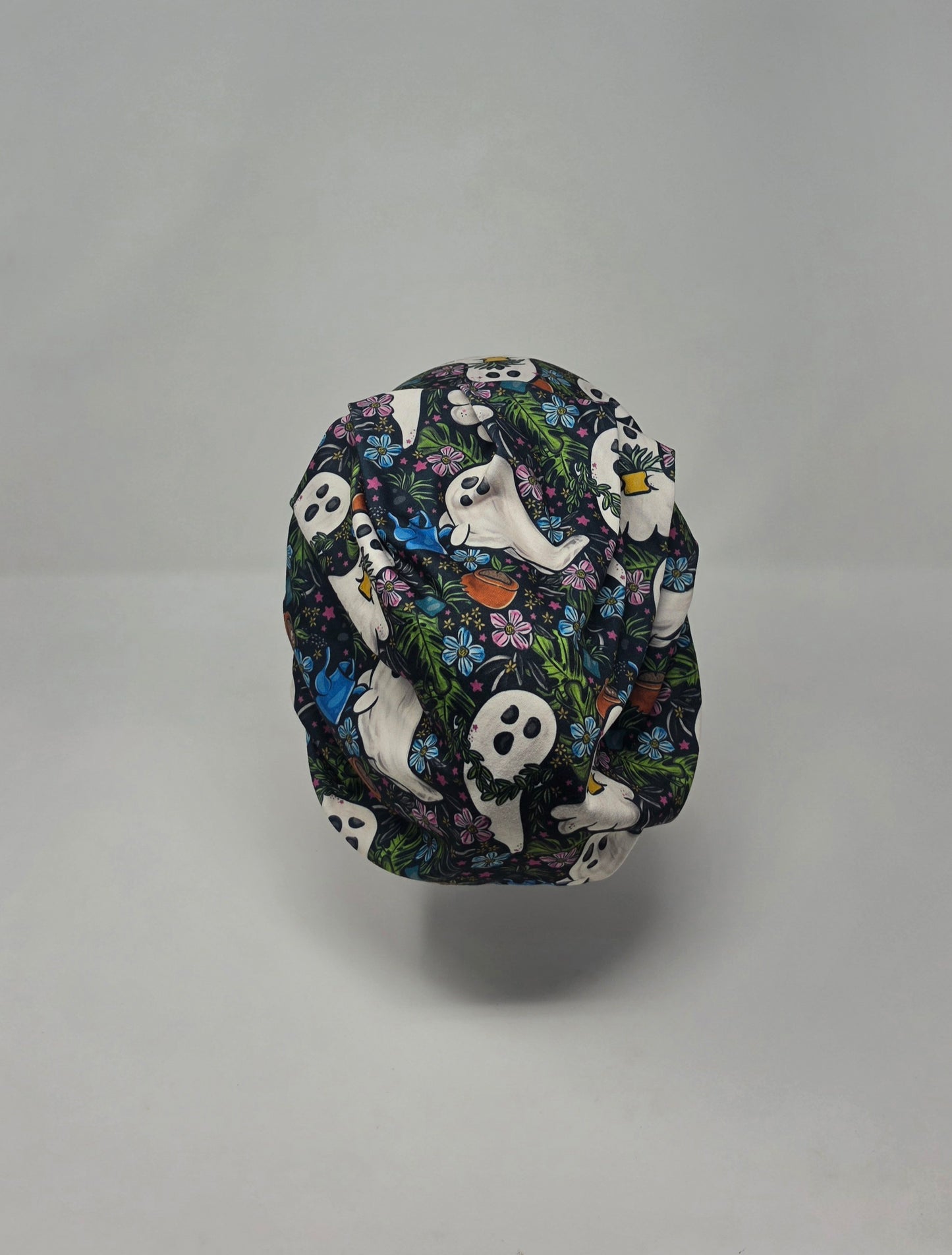 Headband Scrub Cap. Gardening Ghosts
