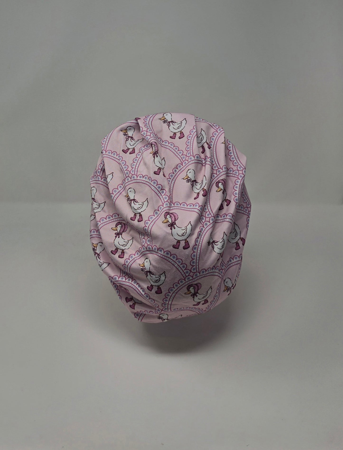 Headband Scrub Cap. Pink Geese