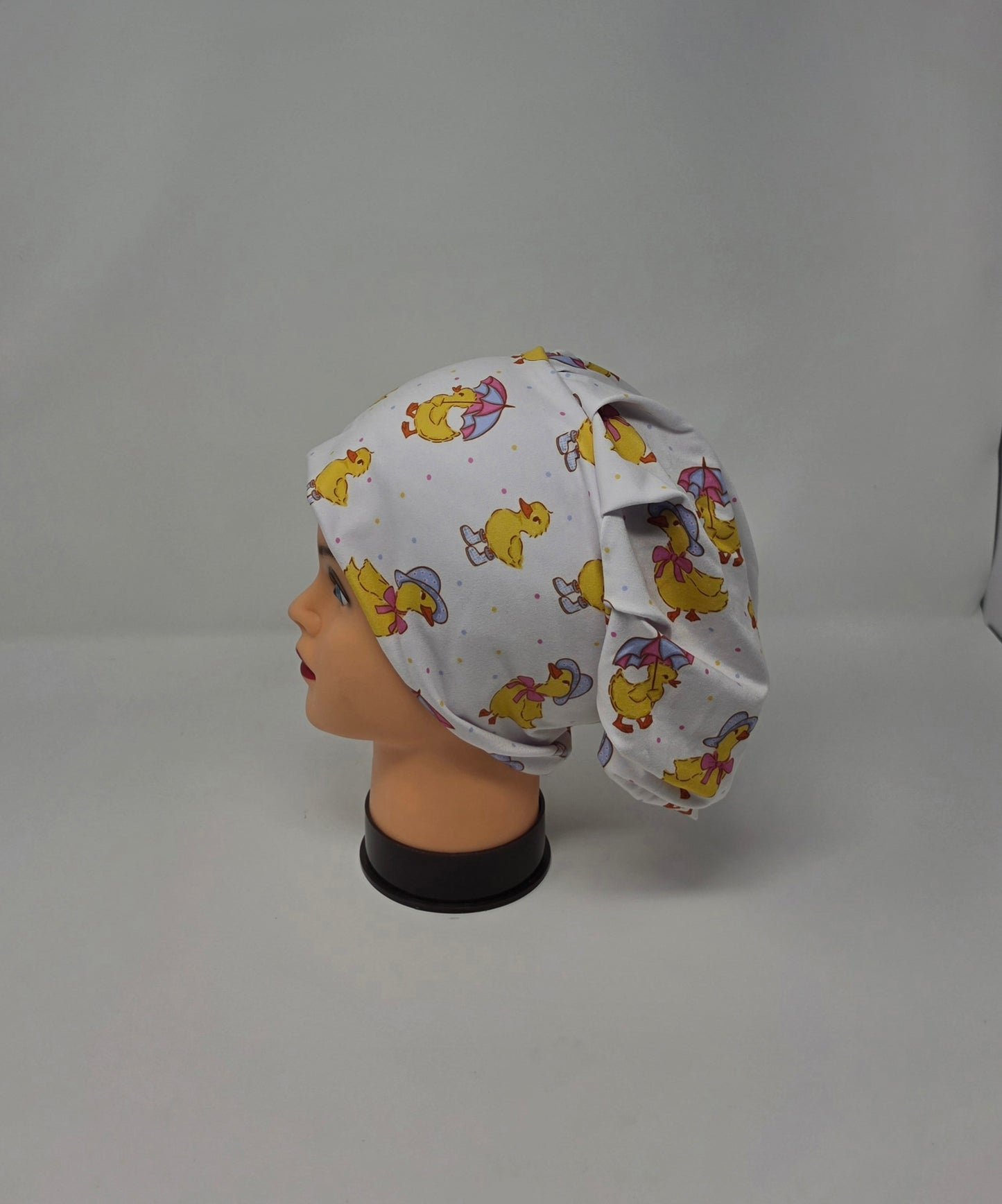 Headband Scrub Cap. Rainboot Ducks
