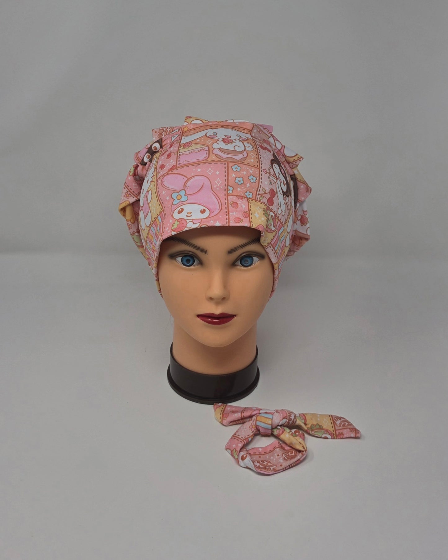 Headband Scrub Cap. Kitty & Friends