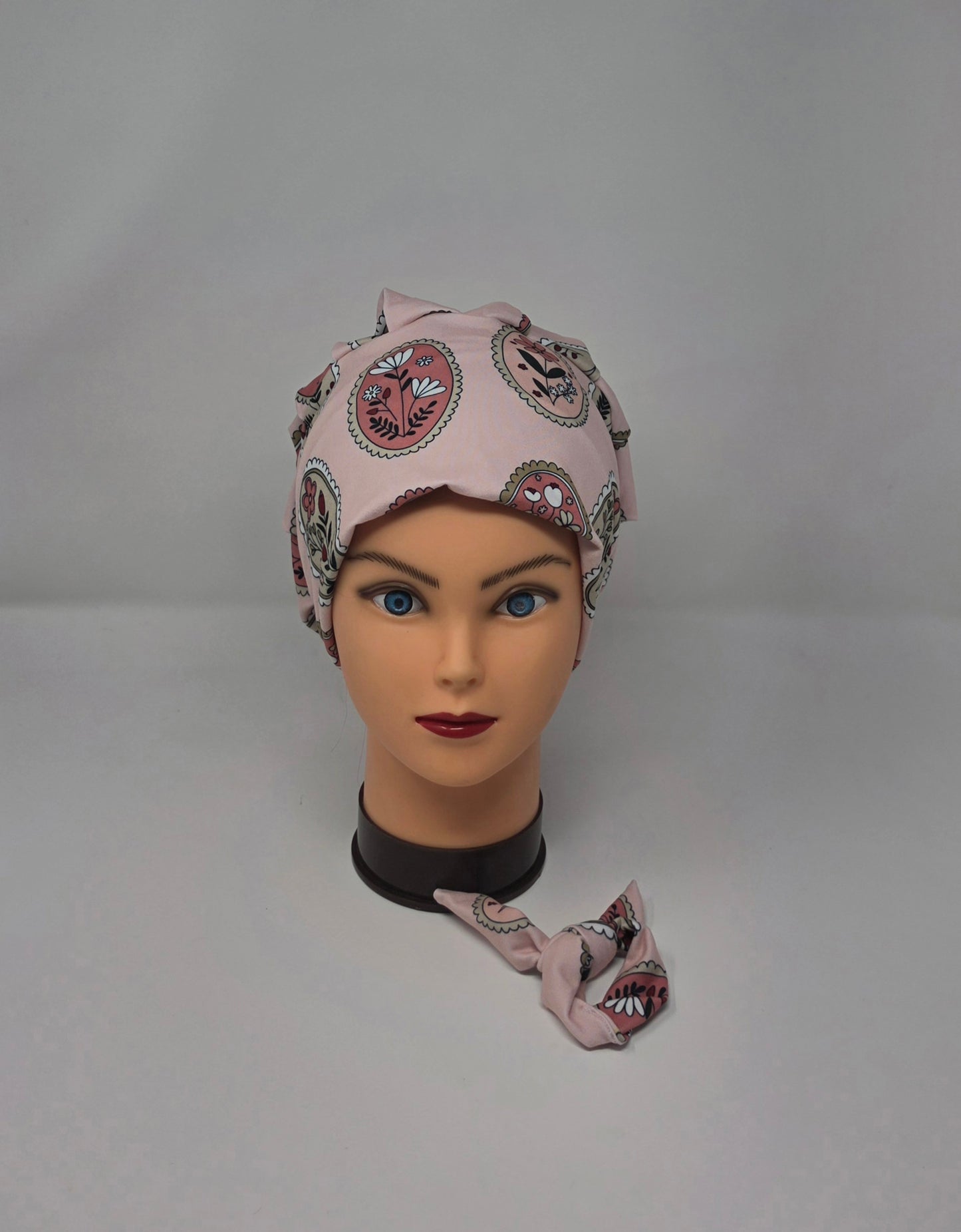 Headband Scrub Cap. Floral Frames