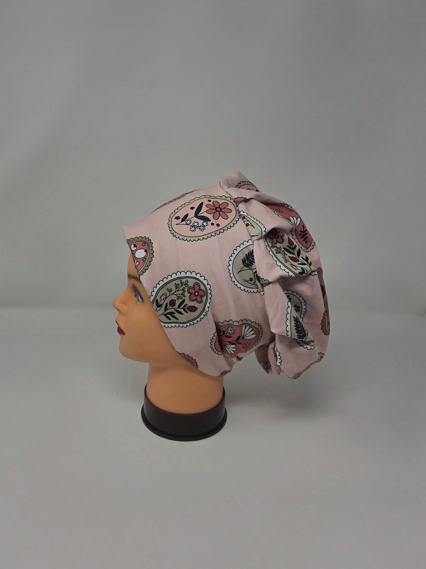 Headband Scrub Cap. Floral Frames