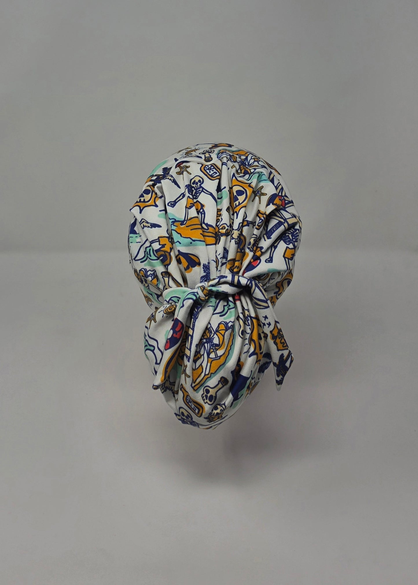 Headband Scrub Cap. Skeleton Beach Day
