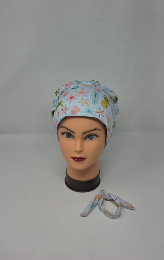 Headband Scrub Cap. Sea Shells