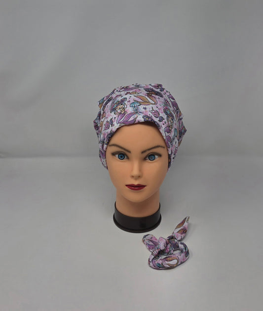 Headband Scrub Caps. Mermaids