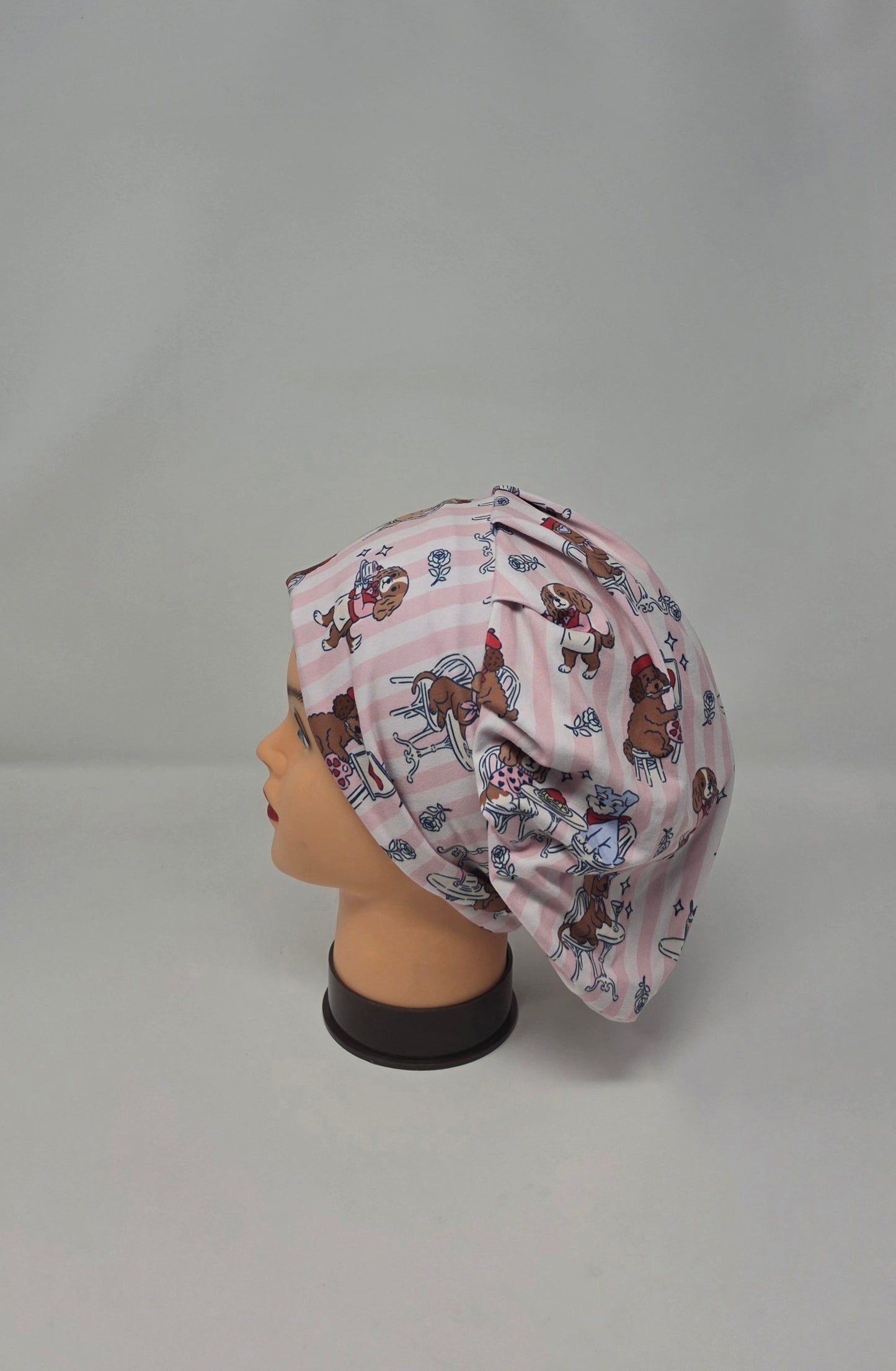 Headband Scrub Cap. French Dogs